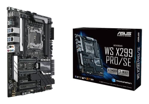 ASUS WS X299 PRO/SE - Motherboard - ATX - LGA2066 Socket - X299 Chipset - USB 3.1 Gen 1, USB-C Gen2, USB 3.1 Gen 2 - 2 x Gigabit LAN - HD Audio (8-channel)