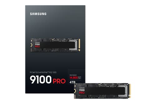 Samsung 9100 PRO MZ-VAP4T0 - SSD - encrypted - 4 TB - internal - M.2 2280 - PCI Express 5.0 x4 (NVMe) - 256-bit AES - TCG Opal Encryption 2.0 - black — view 5