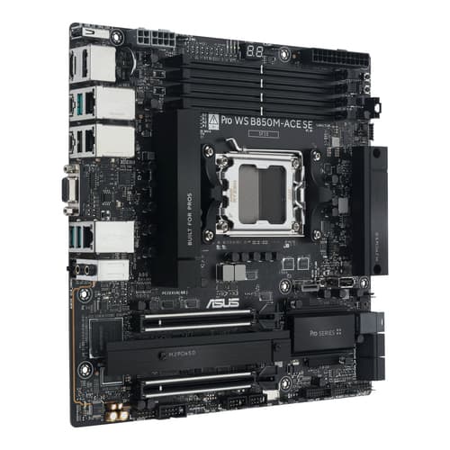 ASUS Pro WS B850M-ACE SE - motherboard - micro ATX - Socket AM5 - AMD B850 — view 3