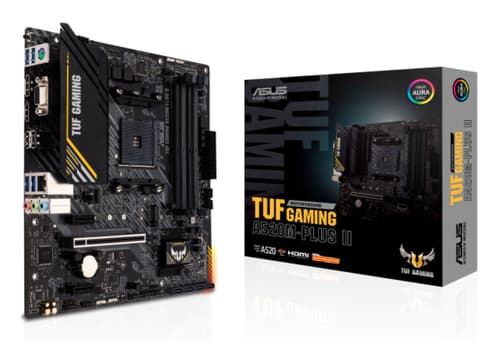 ASUS TUF GAMING A520M-PLUS II - Motherboard - micro ATX - Socket AM4 - AMD A520 Chipset - USB 3.2 Gen 1 - Gigabit LAN - onboard graphics (CPU required) - HD Audio (8-channel)
