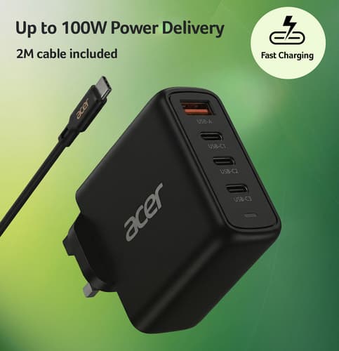 100W PD CHARGER 3X USB-C 1X USB-A — view 1