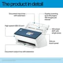 HP ScanJet Enterprise Flow N9000 sn1 - Document scanner - CMOS / CIS - Duplex - A3/Ledger - 600 dpi x 600 dpi - up to 80 ppm (mono) / up to 80 ppm (colour) - ADF (100 sheets) - up to 30000 scans per day - USB 3.0, Gigabit LAN thumbnail 3