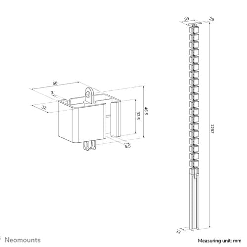 Neomounts Cable Spine Organizer for sit/ — view 14