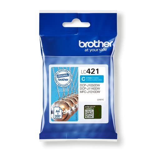 Brother LC421C - Cyan - original - ink cartridge - for Brother DCP-J1140DW, DCP-J1800DW, MFC-J1010DW, MFC-J1012DW