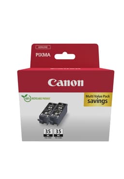 Canon PGI-35BK Twin Pack - 2-pack - 9.3 ml - black - original - hanging box - ink tank - for PIXMA iP100 with battery, iP110, iP110w, TR150 with Battery Pack