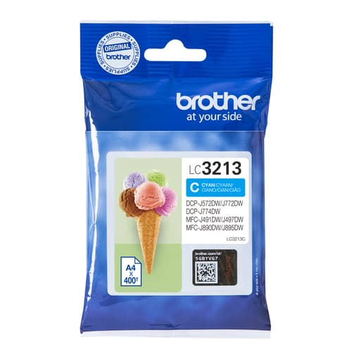 Brother LC3213C - High Yield - cyan - original - ink cartridge - for Brother DCP-J772DW, DCP-J774DW, MFC-J890DN, MFC-J890DW, MFC-J890DWN, MFC-J895DW