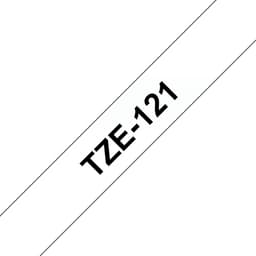 Brother TZe-121 - Standard adhesive - black on clear - Roll (0.9 cm x 8 m) 1 cassette(s) laminated tape - for Brother PT-D210, D600, H110, P-Touch PT-1005, 1880, E310, E800, P-Touch Cube Plus PT-P710