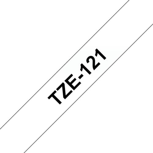 Brother TZe-121 - Standard adhesive - black on clear - Roll (0.9 cm x 8 m) 1 cassette(s) laminated tape - for Brother PT-D210, D600, H110, P-Touch PT-1005, 1880, E310, E800, P-Touch Cube Plus PT-P710