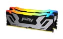 Kingston FURY Renegade RGB - DDR5 - kit - 48 GB: 2 x 24 GB - DIMM 288-pin - 8800 MT/s / PC5-70400 - CL42 - 1.4 V - clocked unbuffered - on-die ECC - black, silver thumbnail 2