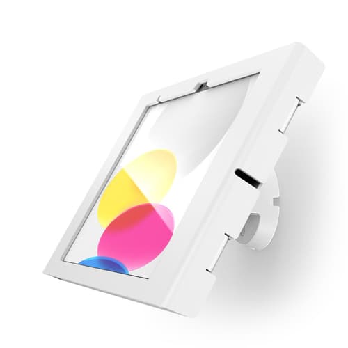 Compulocks iPad 10th-11th (A16) Gen Swell Enclosure Bow Tilting Wall Mount White - Mounting kit (enclosure, tilt wall mount) - exposed front/back camera and sensors - for tablet - aluminium - white - screen size: 10.9" - for Apple 10.9-inch iPad Wi-Fi + Cellular, 10.9-inch iPad Air Wi-Fi, Wi-Fi + Cellular