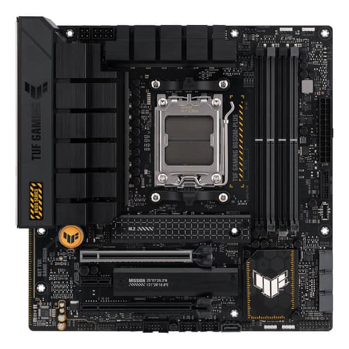 ASUS TUF Gaming B650M-Plus - Motherboard - micro ATX - Socket AM5 - AMD B650 Chipset - USB-C 3.2 Gen 2x2, USB 3.1 Gen 2, USB 3.2 Gen 2, USB-C 3.2 Gen 1 - 2.5 Gigabit LAN - onboard graphics (CPU required) - HD Audio (8-channel)