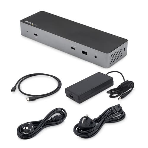 StarTech.com Thunderbolt 3 Dock with USB-C Host Compatibility, Dual 4K 60Hz DisplayPort 1.4 or Dual HDMI 2.0 Monitors, Single 8K, TB3/USB-C Laptop Docking Station, 96W PD, 5x USB, 10Gbps - 96W Power Delivery (TB3CDK2DHUE) - Docking station - USB-C 3.2 Gen 2 / Thunderbolt 3 - 2 x HDMI, 2 x DP - 1GbE — view 15