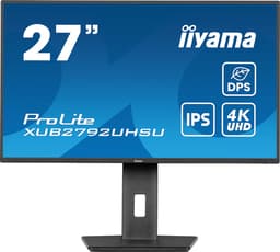 iiyama ProLite XUB2792UHSU-B6 - LED monitor - 27" - 3840 x 2160 4K @ 60 Hz - IPS - 350 cd/m� - 1300:1 - 4 ms - HDMI, DisplayPort, USB-C - speakers - matte black