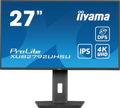 iiyama ProLite XUB2792UHSU-B6 - LED monitor - 27" - 3840 x 2160 4K @ 60 Hz - IPS - 350 cd/m� - 1300:1 - 4 ms - HDMI, DisplayPort, USB-C - speakers - matte black