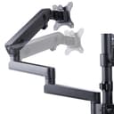 StarTech.com Triple Monitor Desk Mount For Up To Three 27in Screens, VESA 75x75/100x100, Tool-Less Arm Adjustments, C-Clamp/Grommet Mount, Spring-Assisted Arms