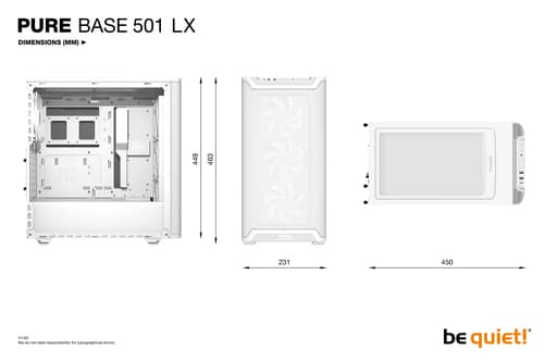 PURE BASE 501 LX ATX CASE GLASS SIDE — view 10