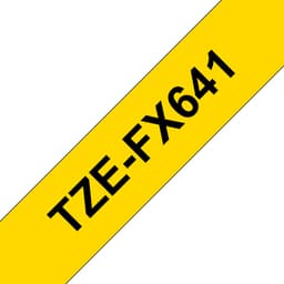 Brother TZe-FX641 - Black on yellow - Roll (1.8 cm x 8 m) 1 cassette(s) flexible tape - for Brother PT-D600, P-Touch PT-3600, D400, D450, D600, D800, E310, E550, H101, P900, P950