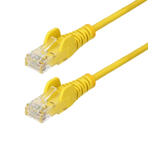 StarTech.com 5m Yellow Slim CAT6 Ethernet Cable, Snagless, 28AWG, LSZH - Patch cable - RJ-45 (M) to RJ-45 (M) - 5 m - 3.6 mm - UTP - CAT 5/5e/6 - IEEE 802.3bt - snagless, halogen-free - yellow