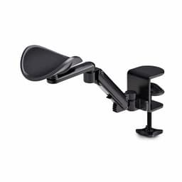 StarTech.com Adjustable Arm Rest For Desk, Clamp-On Install/No Drilling - Mounting kit (arm rest) - aluminium, steel, plastic - black - desk-mountable