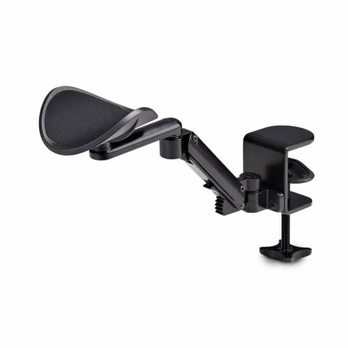 StarTech.com Adjustable Arm Rest For Desk, Clamp-On Install/No Drilling - Mounting kit (arm rest) - aluminium, steel, plastic - black - desk-mountable