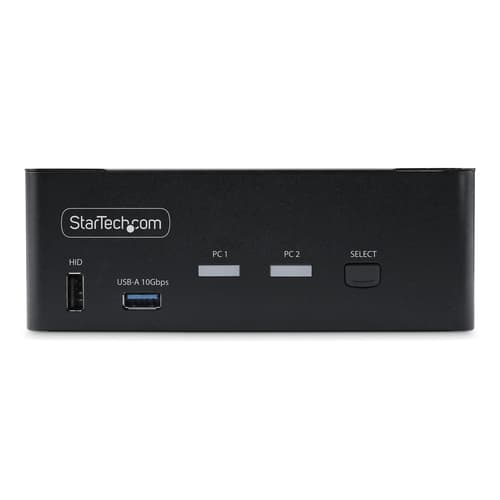 StarTech.com 2-Port Dual-Monitor DisplayPort KVM Switch, 8K 60Hz / 4K 144Hz, DP 1.4, 2x USB 10Gbps Ports, 4x USB HID Ports, Hotkey Switching, TAA Compliant - KVM / audio / USB switch - 2 x KVM / audio / USB - 1 local user - desktop - TAA Compliant — view 6