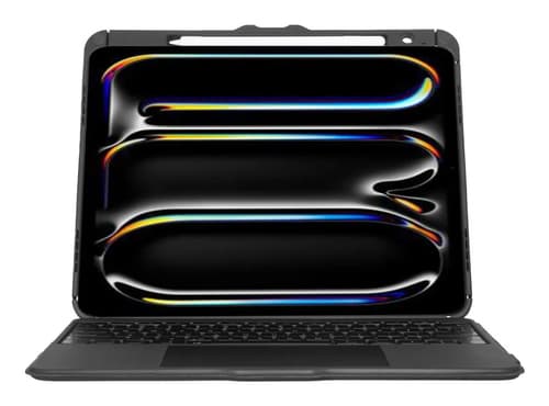 Targus Versavu - Keyboard and folio case (keyboard case) - with trackpad - backlit - wireless - Bluetooth 5.0 - QWERTY - UK - black - for Apple 13-inch iPad Pro (M4)