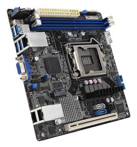 ASUS P12R-I - Motherboard - mini ITX - LGA1200 Socket - C252 Chipset - USB 3.2 Gen 1 - 2 x Gigabit LAN - onboard graphics