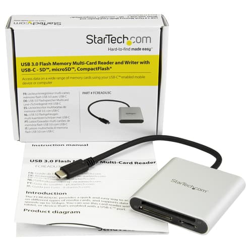 StarTech.com USB 3.0 Flash Memory Multi-Card Reader/Writer with USB-C — view 6