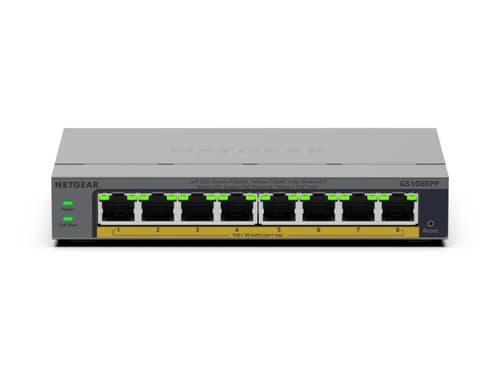 NETGEAR Easy Smart GS108EPP - Switch - high-power - L3 - smart - 8 x 10/100/1000 (PoE+) - desktop, wall-mountable - PoE+ (123 W) — view 3