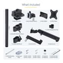 StarTech.com Triple Monitor Desk Mount For Up To Three 27in Screens, VESA 75x75/100x100, Tool-Less Arm Adjustments, C-Clamp/Grommet Mount, Spring-Assisted Arms