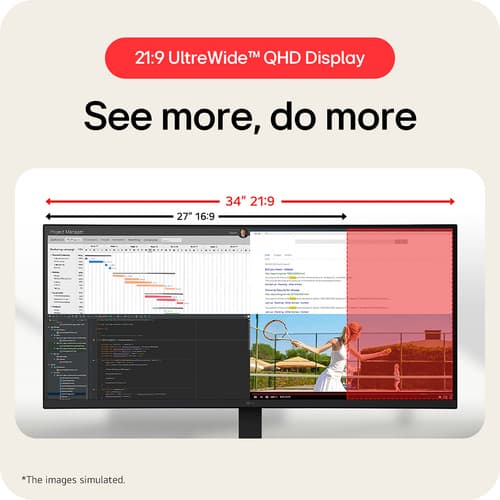 34" IPS Ultrawide QHD Monitor — view 3