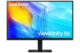 Samsung ViewFinity S8 S27D800EAU - S80D Series - LED monitor - 27" - 3840 x 2160 4K UHD (2160p) @ 60 Hz - IPS - 350 cd/m� - 1000:1 - HDR10 - 5 ms - HDMI, DisplayPort - black