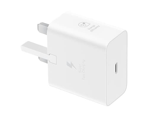 Samsung EP-T2510 - Power adapter - 25 Watt - 3 A - SFC, PD 3.0 (24 pin USB-C) - on cable: USB-C - white