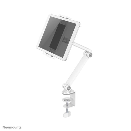 Neomounts ds15-545wh1 - Mounting kit (desk mount) - full-motion adjustable arm - for tablet - steel - white - screen size: 4.7"-12.9" - clamp mountable — view 1
