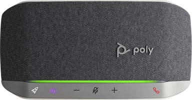 Poly Sync 20 - Smart speakerphone - Bluetooth - wired, wireless - USB-A - silver - Certified for Microsoft Teams