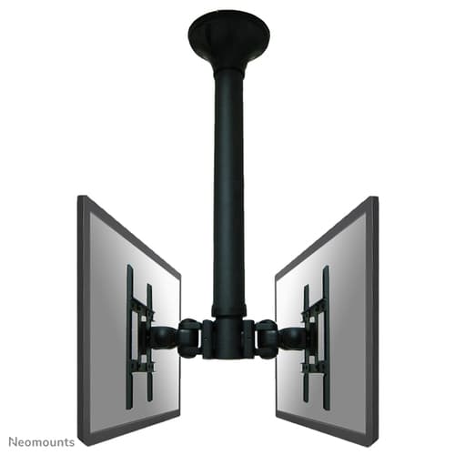 Neomounts FPMA-C200D - Bracket - full-motion - for 2 LCD displays - black - screen size: 10"-40" - ceiling mountable