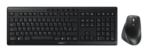 CHERRY STREAM DESKTOP COMFORT - Keyboard and mouse set - 100% - full size - wireless - 2.4 GHz - QWERTY - UK - key switch: CHERRY SX - black grey