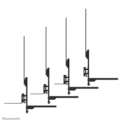 Neomounts AV60-500BL - Mounting kit (mount bracket, laptop shelf) - for video bar / laptop - universal - black - screen size: 43"-110" - VESA-mountable — view 13