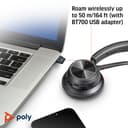 Poly Voyager 4310 - Headset - on-ear - Bluetooth - wireless, wired - USB-A - black - Certified for Microsoft Teams thumbnail 3