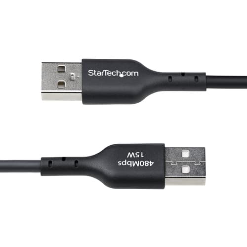 StarTech.com 6in (15cm) USB-A to USB-C Charging Cable, Charger Cord - USB cable - USB (M) to 24 pin USB-C (M) - USB 2.0 - 3 A - 15 cm - charge and sync, USB Fast Charge (15W), passive - black — view 5