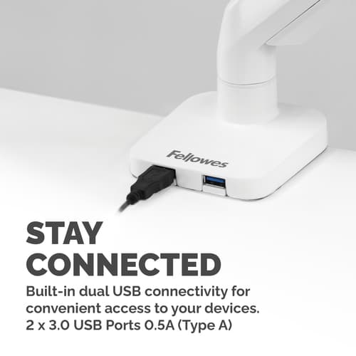 PLAT SERIES SINGLE MON ARM WHITE — view 5