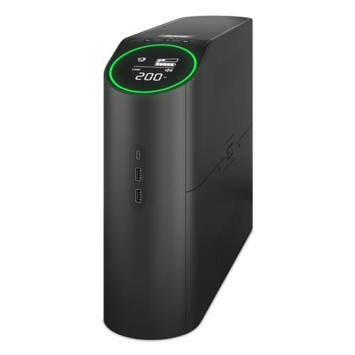 APC Back-UPS Pro - UPS - tower, RGB lights - AC 230 V - 1320 Watt - 2200 VA - 1-phase - output connectors: 6 - black, midnight