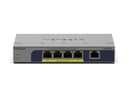NETGEAR GS105PP - Switch - unmanaged - 1 x 10/100/1000 + 4 x 10/100/1000 (PoE+) - desktop, wall-mountable - PoE+ (83 W) thumbnail 2