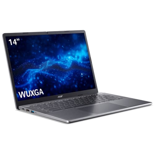 Acer Chromebook Plus 514 CBE574-1 - AMD Ryzen 5 - 7520C / up to 4.3 GHz - Chrome OS - Radeon 610M - 8 GB RAM - 256 GB SSD NVMe, 3D Triple-level Cell (TLC) - 14" IPS 1920 x 1200 - Wi-Fi 6E - steel grey - kbd: UK — view 3