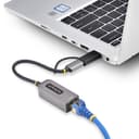 StarTech.com USB-C to Ethernet Adapter w/USB-A Adapter, Realtek RTL8153B - Network adapter - USB-C 3.2 Gen 1 - Gigabit Ethernet - space grey thumbnail 7