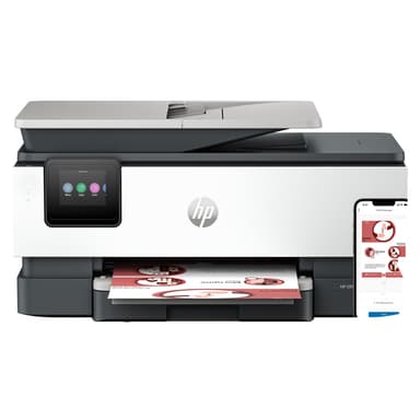 HP Officejet Pro 8122e All-in-One - Multifunction printer - colour - ink-jet - Legal (216 x 356 mm) (original) - A4/Legal (media) - up to 12 ppm (copying) - up to 20 ppm (printing) - 225 sheets - 33.6 Kbps - USB host, Wi-Fi(ac) - light cement