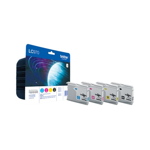 Brother LC970VALBP - 4-pack - black, yellow, cyan, magenta - original - blister - ink cartridge - for Brother DCP-135C, DCP-150C