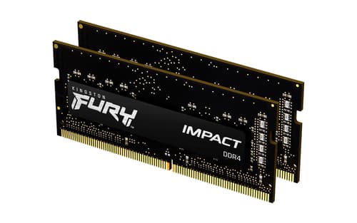 Kingston FURY Impact - DDR4 - kit - 32 GB: 2 x 16 GB - SO-DIMM 260-pin - 3200 MT/s / PC4-25600 - CL20 - 1.2 V - unbuffered - non-ECC - black