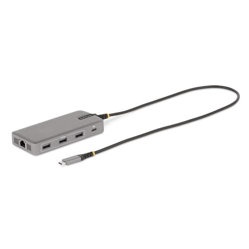 StarTech.com USB-C Triple-Monitor Multiport Adapter, Dual 4K 60Hz + 4k 30Hz HDMI & DisplayPort, 3-Port USB 10Gbps Hub, 100W Power Delivery Pass-Through, GbE, 2ft Cable, Mini Dock - Travel Laptop Docking Station (117B-USBC-MULTIPORT) - Docking station - USB-C 3.2 Gen 2 / Thunderbolt 3 / Thunderbolt 4 - 2 x HDMI, 2 x DP - 1GbE