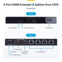 4-Port HDMI Extender/Splitter Over CAT6 thumbnail 4